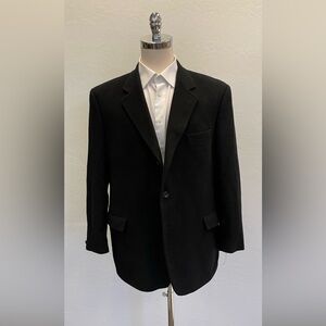 HAROLD POWELL Made in Italy 3-Button Camel hair Jacket in Black Size 46